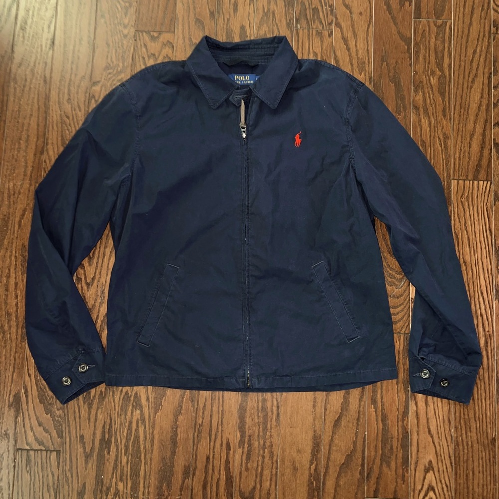 Ralph Lauren Mens Navy Zip Up Jacket - Size Large